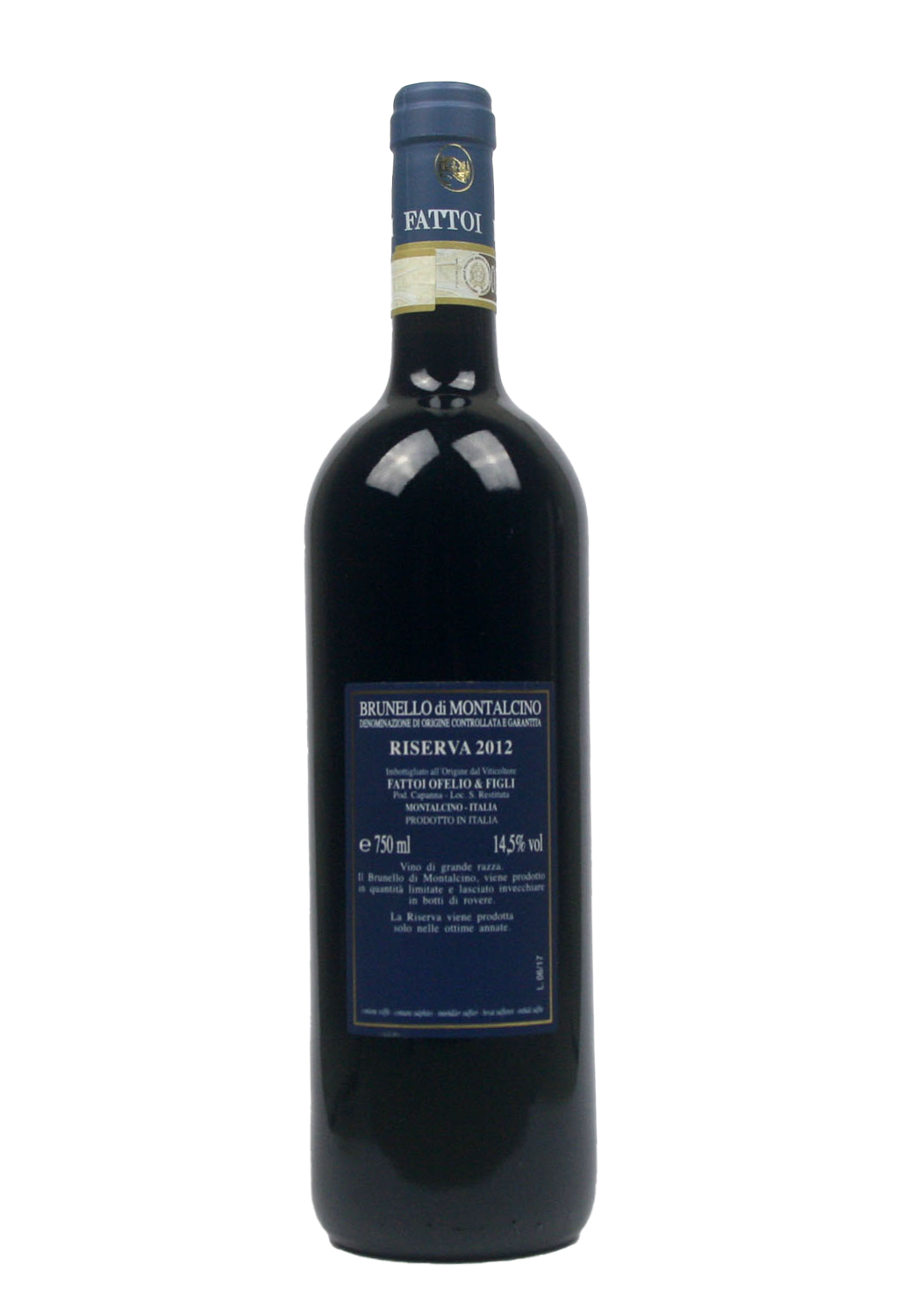 2012 Fattoi Brunello di Montalcino RiservaRS.png